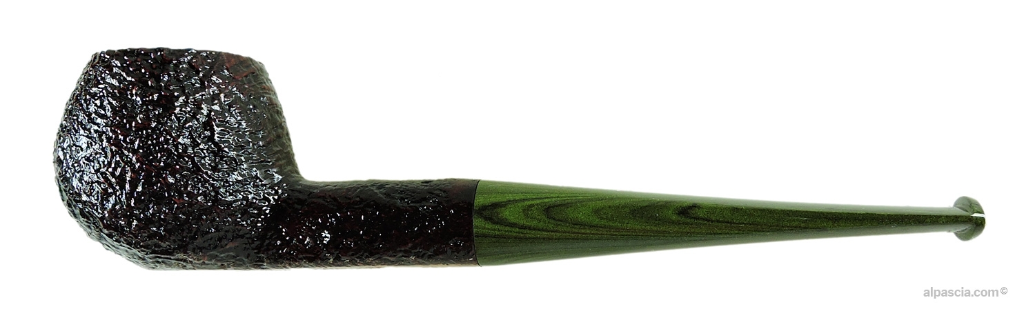 Ashton Brindle XX Pipe - Straight prince profile with oil-cured briar, deep sandblast finish and cumberland stem