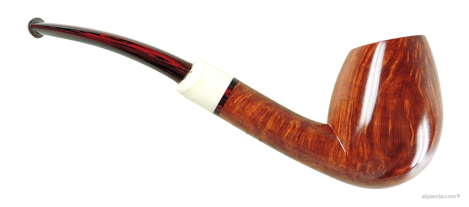 Mimmo Romeo Egg Pipe - Right side view highlighting rich natural grain on Italian briar