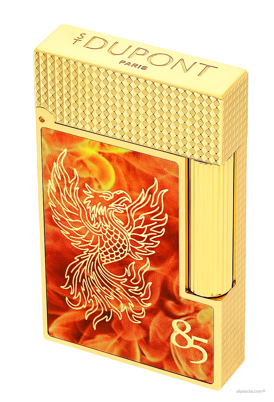 S.T. Dupont Ligne 2 85th Anniversary C16085CL Lighter -side view of the lighter