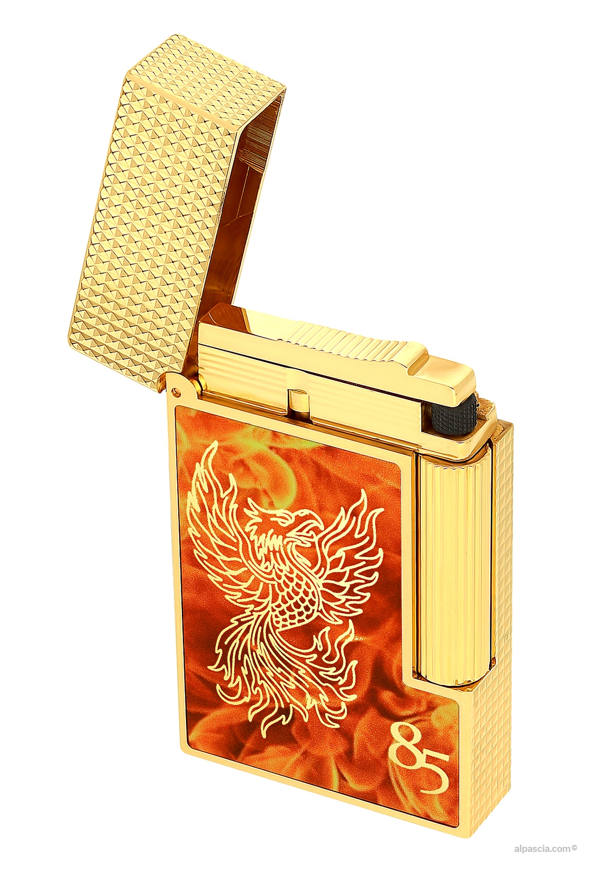 S.T. Dupont Ligne 2 85th Anniversary C16085CL Lighter - Open cap view
