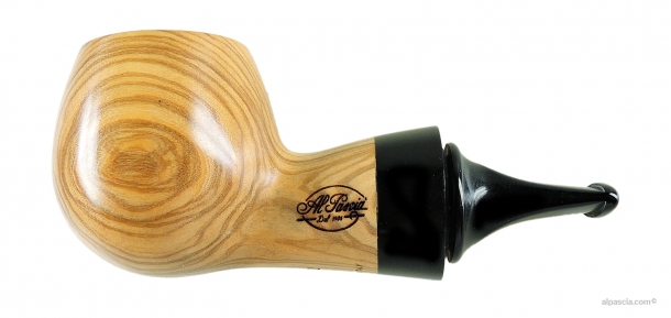 Al Pascià Curvy Olive Wood Model 02 Reverse Calabash Pipe