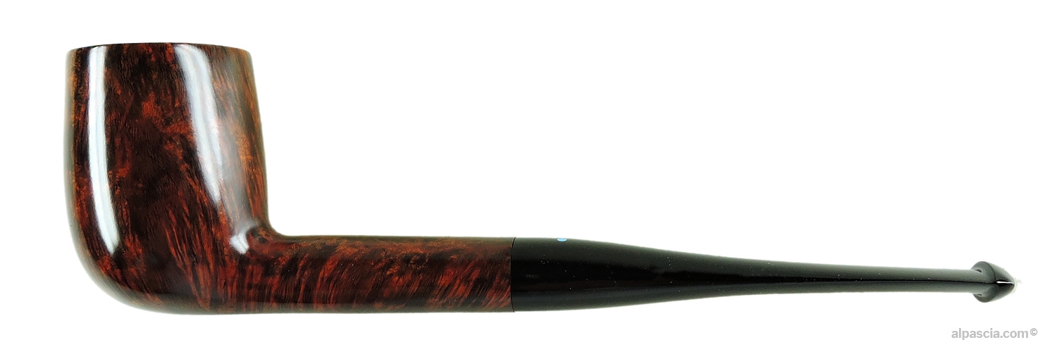 Pipa Sasieni 4 Dot Walnut Root - Profilo billiard dritto liscio noce con bocchino dritto in ebanite