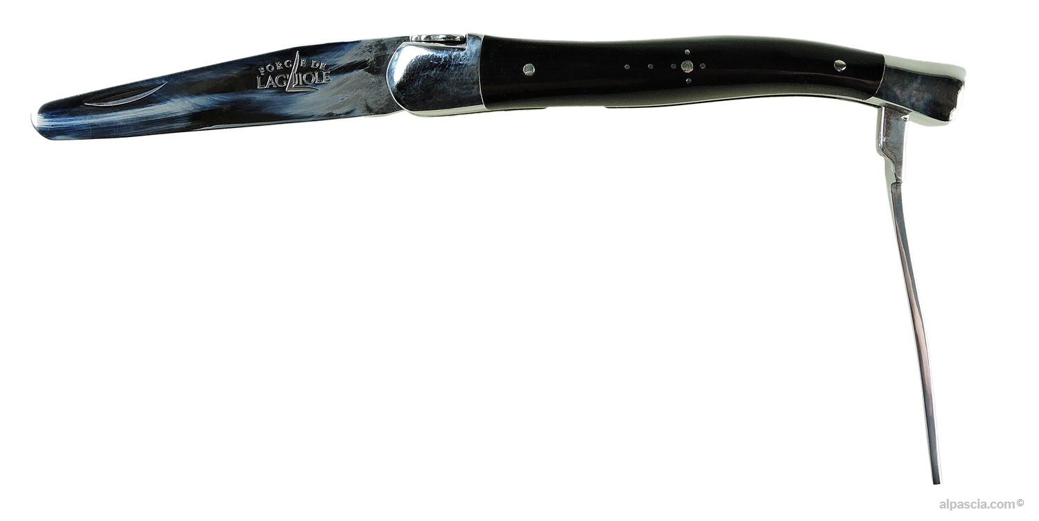 Forge de Laguiole Pipe Tool - View with all stainless tools extended: tamper, reamer, and pick