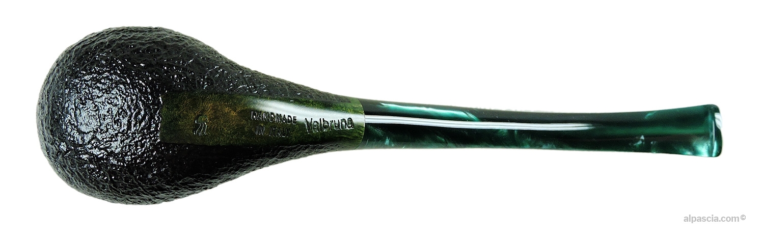 Valbruna 1 Jellyfish Pipe - Bottom view displaying smooth underside curve with official Valbruna stamps