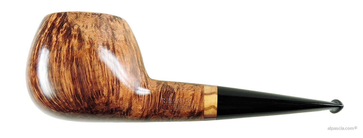 Radice Radice Apple Pipe - Straight smooth profile in natural briar with black acrylic stem