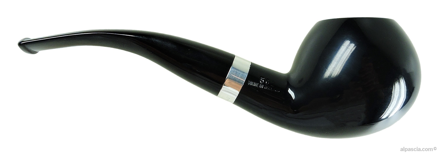 Big Ben Odeon Black Polish 502 Pipe - Right side view highlighting deep piano black lacquer finish