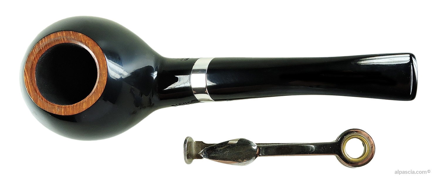Big Ben Odeon Black Polish 502 Pipe - Top-down view looking into the clean bowl rim and 9mm filter chamber