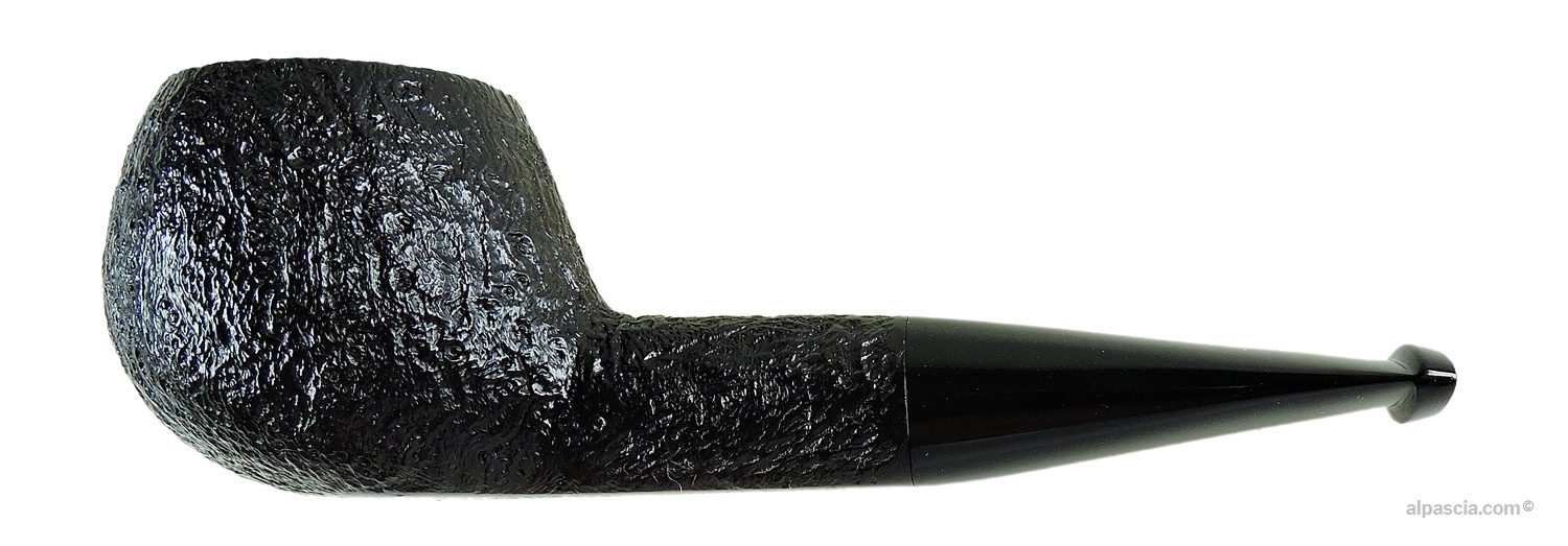 Pipa Dunhill Shell Briar Stubby 4107F Gruppo 4 - Profilo Stubby Prince dritto sabbiato nero con bocchino ebanite e White Spot