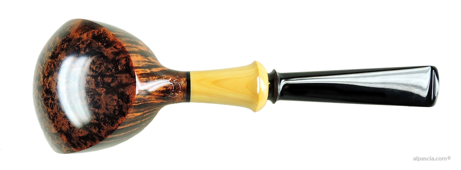 Ken Dederichs Freehand Pipe - Bottom view displaying maker's official signature stamps on the shank