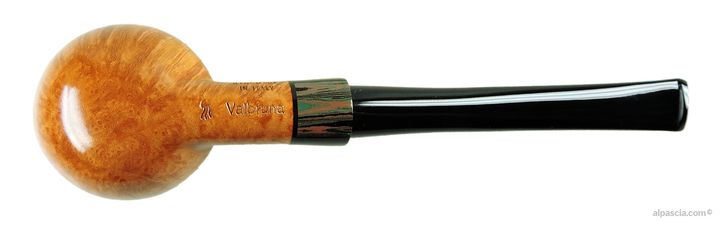 Pipa Valbruna Liscia Chiara 1 Medusa - Vista inferiore del cannello con punzonatura ufficiale Valbruna 1 Medusa