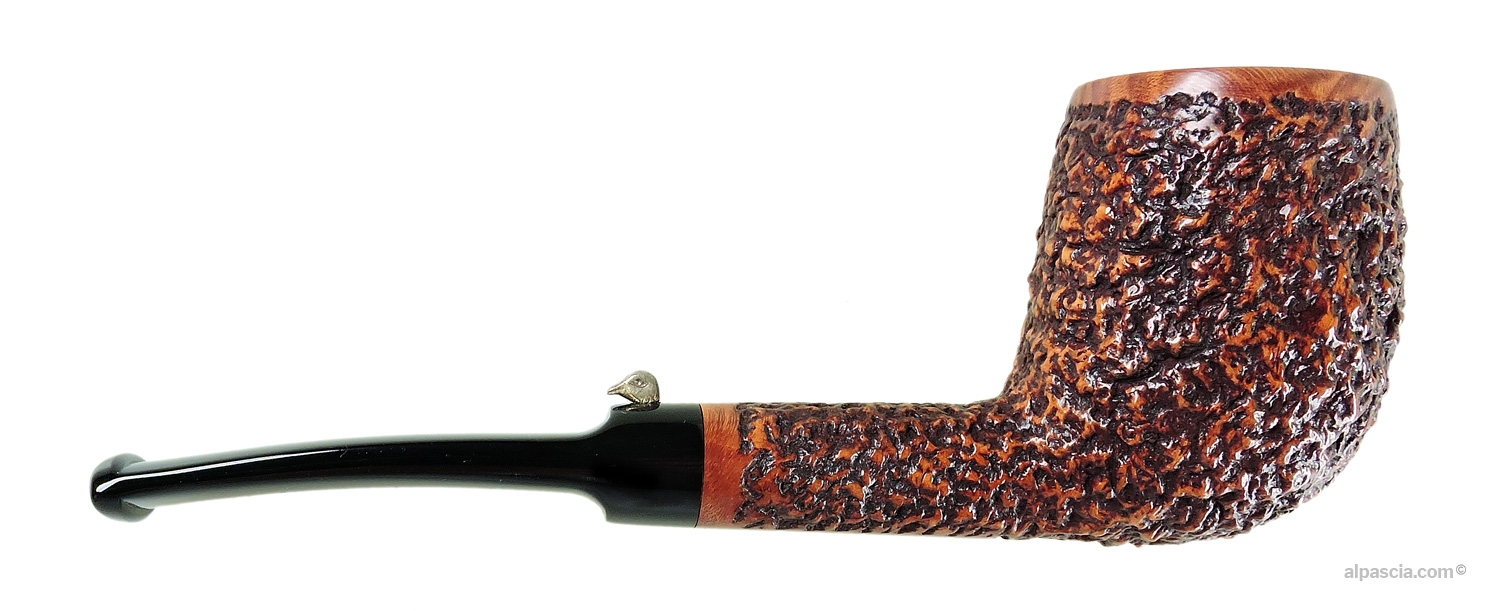 Pipa LAnatra Rusticata - Vista destra che risalta il contrasto tra le porzioni lisce e la rusticatura
