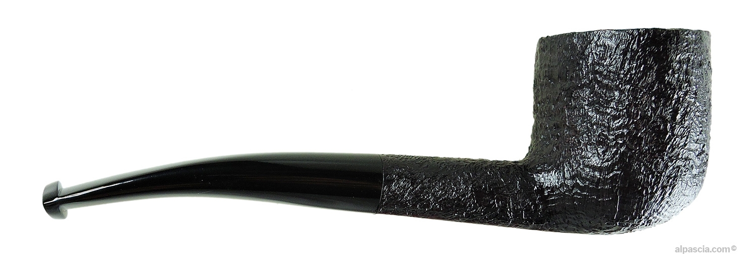 Dunhill The White Spot Ring Grain 5406 Pipe - Right side view highlighting deep concentric ring-grain texture