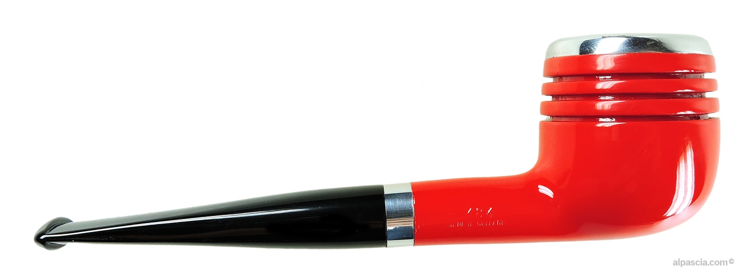 Big Ben R-Design Red Polish Pipe - Right side view highlighting vibrant polished red finish and modern design