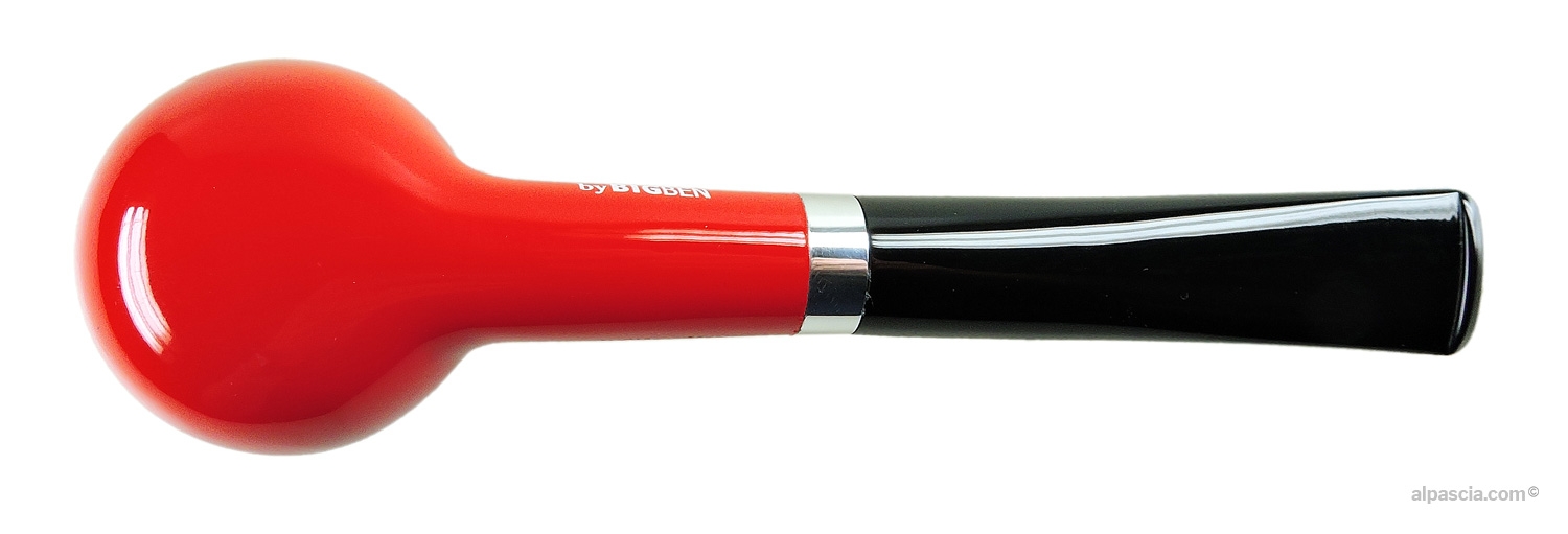 Big Ben R-Design Red Polish Pipe - Bottom view displaying official Big Ben R-Design maker stampings