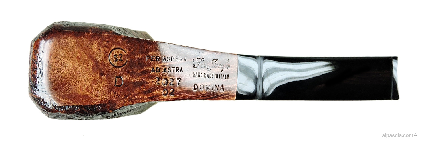 Ser Jacopo Domina 2027 S2 D 2 Pipe No. 02/333 - Bottom view displaying official limited edition stampings 02/333