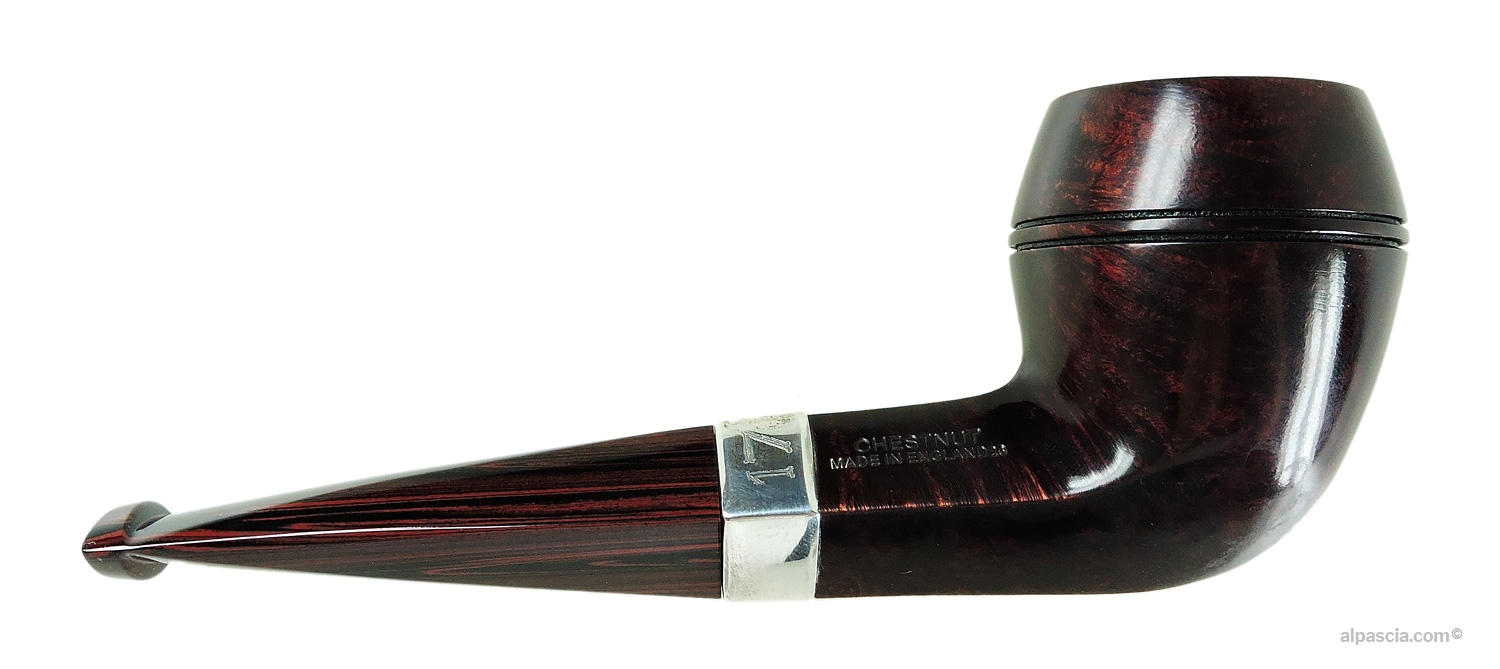 Dunhill Declaration of Independence Chestnut Pipe No. 14/21 - Right side view highlighting rich chestnut smooth grain