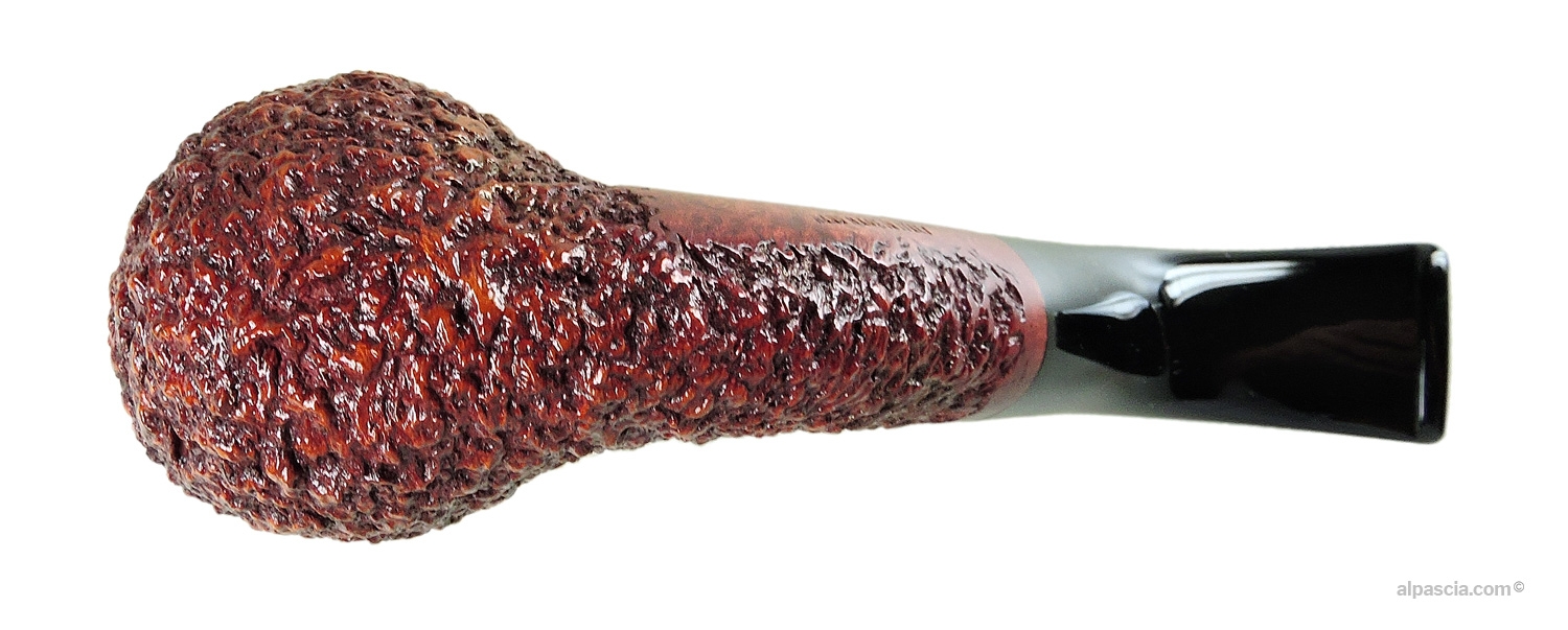 Pipa L'Anatra Rusticata Curva - Vista inferiore del cannello con punzonatura ufficiale L'Anatra dalle Uova d'Oro