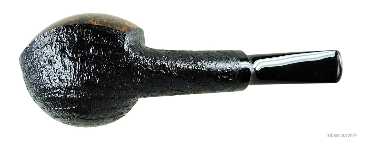 Ken Dederichs Semi-Sandblasted Freehand Pipe - Bottom view displaying organic shank lines and official maker mark