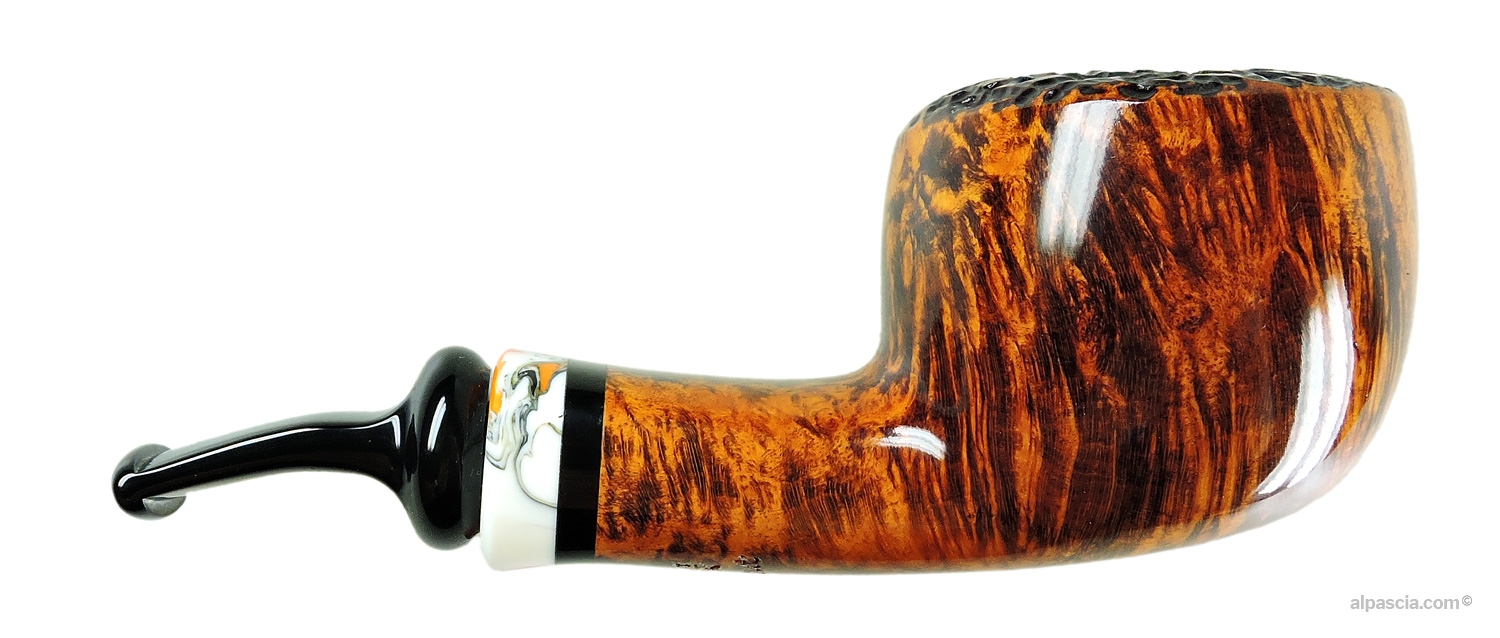Peder Jeppesen Ida 4 Pot Pipe - Right side view highlighting wide Pot bowl geometry and rustic briar finish