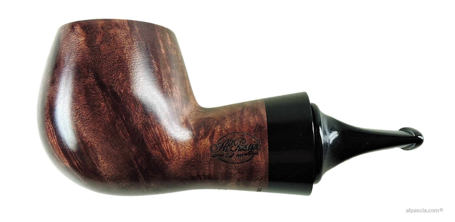 Pipa Al Pascià Curvy Walnut 02 Reverse Calabash - Profilo dritto liscio