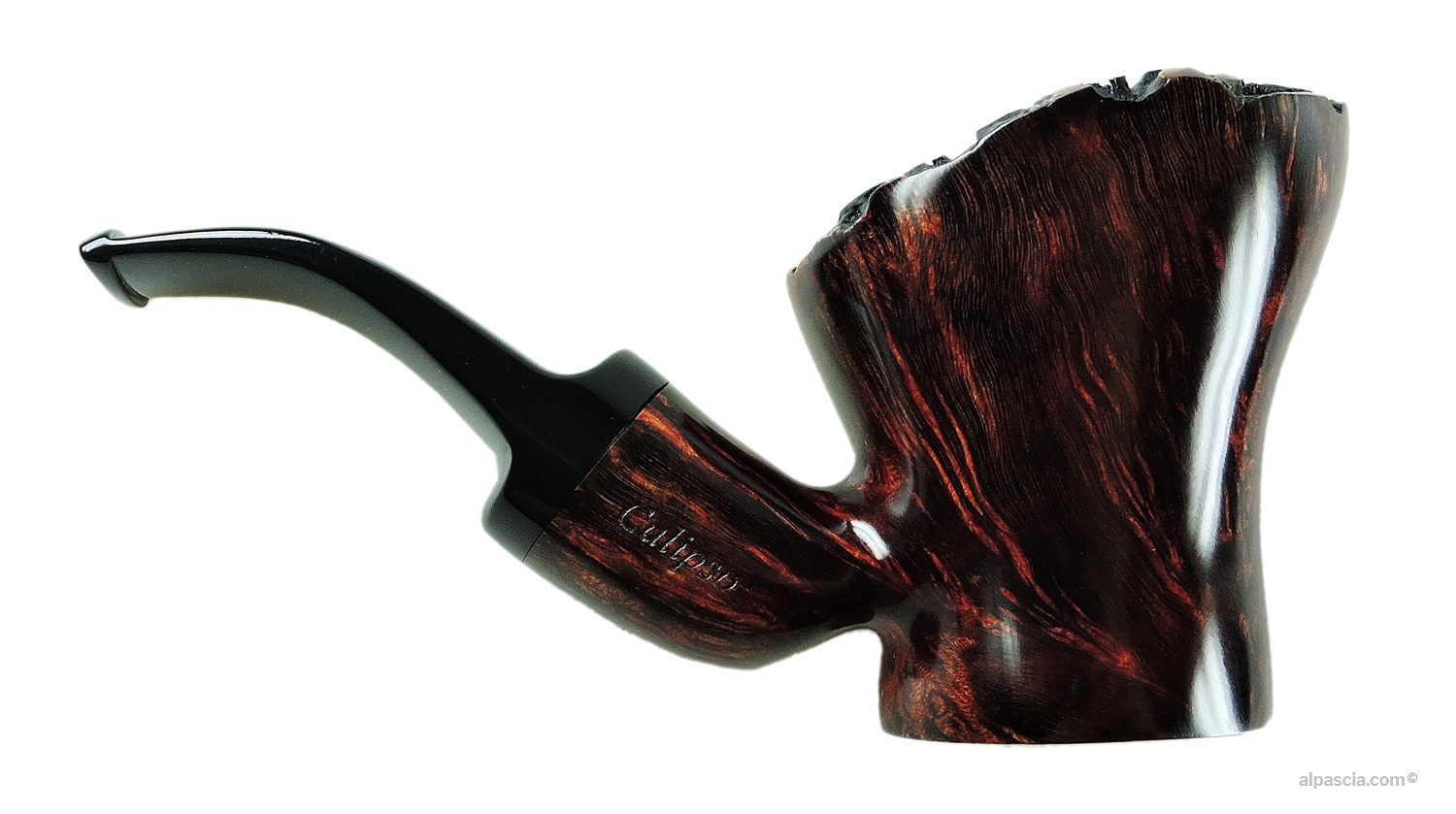 Valbruna Smooth Brown 1 Jellyfish Pipe - Right side view highlighting rich brown stain and organic briar grain