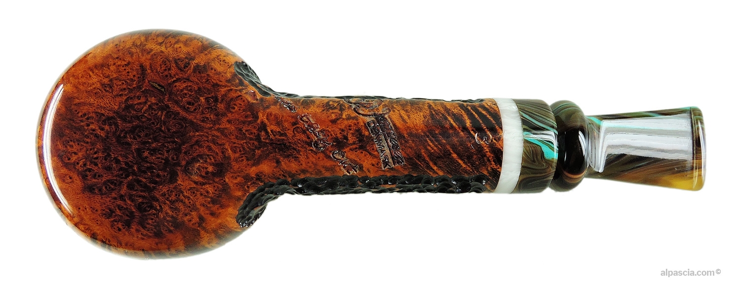 Peder Jeppesen Ida 3 Pipe - Bottom view displaying straight shank and official Peder Jeppesen Ida 3 stampings