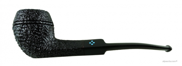 Sasieni 4 Dot Dark Ruff Semi-Bent Bulldog Pipe
