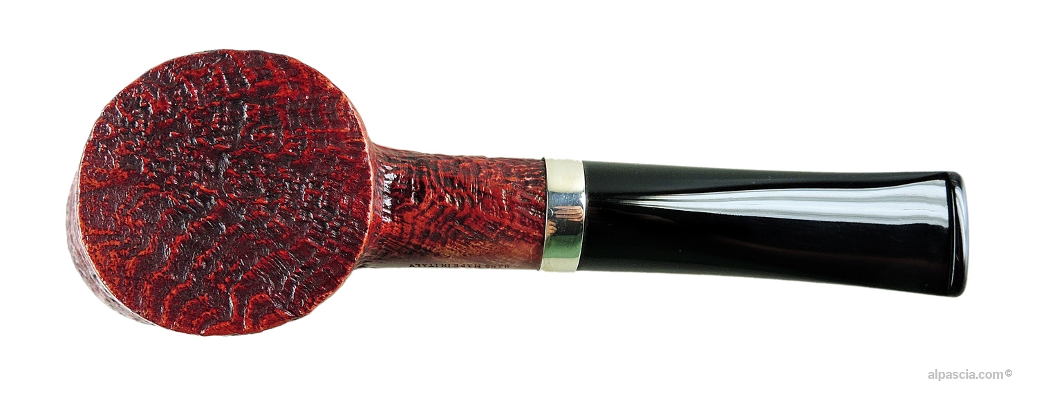 L'Anatra Sandblasted Poker Pipe - Flat bottom base of the Poker shape with official brand stampings