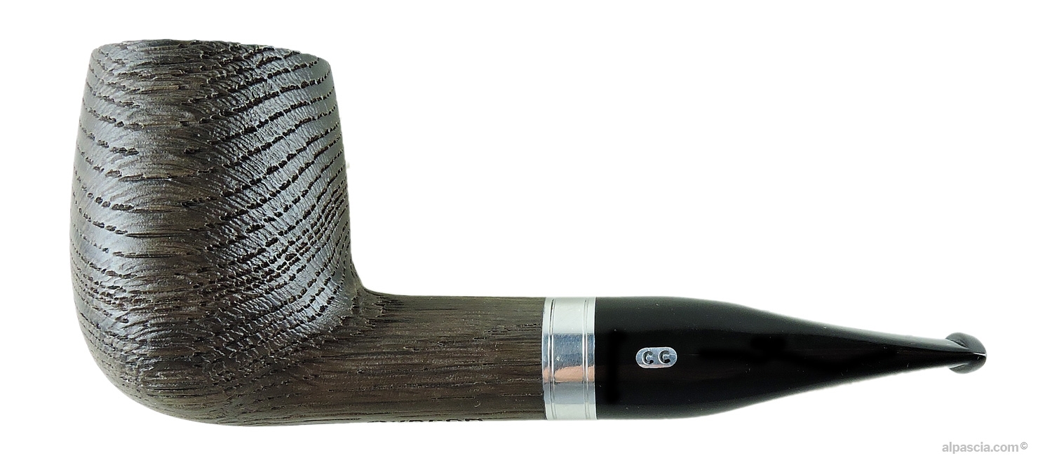 Pipa Chacom Maigret Morta 1201 - Profilo diritto Billiard in quercia fossile scura con bocchino acrilico