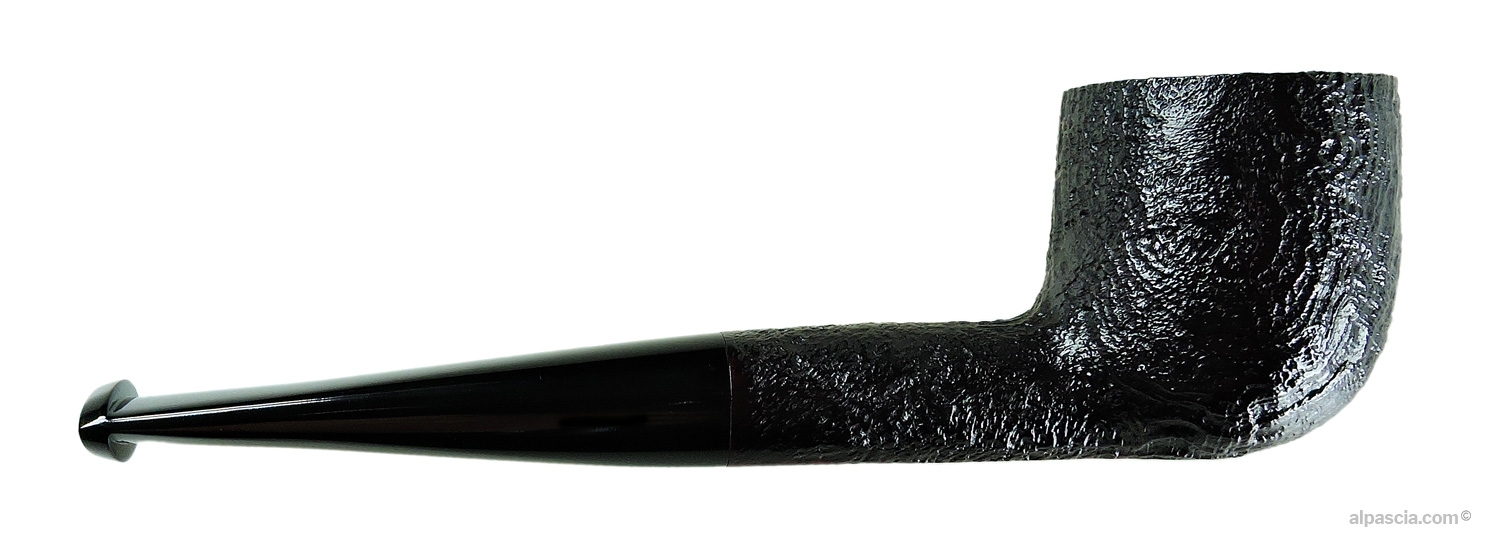 Pipa Dunhill Shell Briar 3106 - Vista destra che risalta il fornello basso e capiente e la sabbiatura Shell