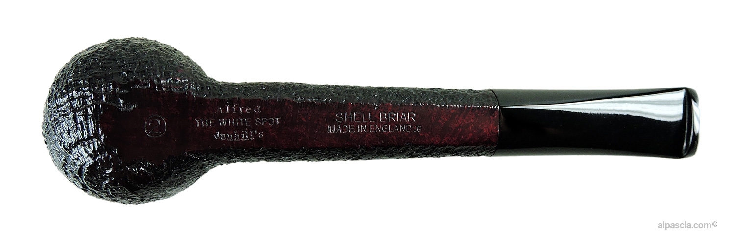 Dunhill Shell Briar Group 2 Pipe - Bottom view displaying round shank and official Made in England stampings