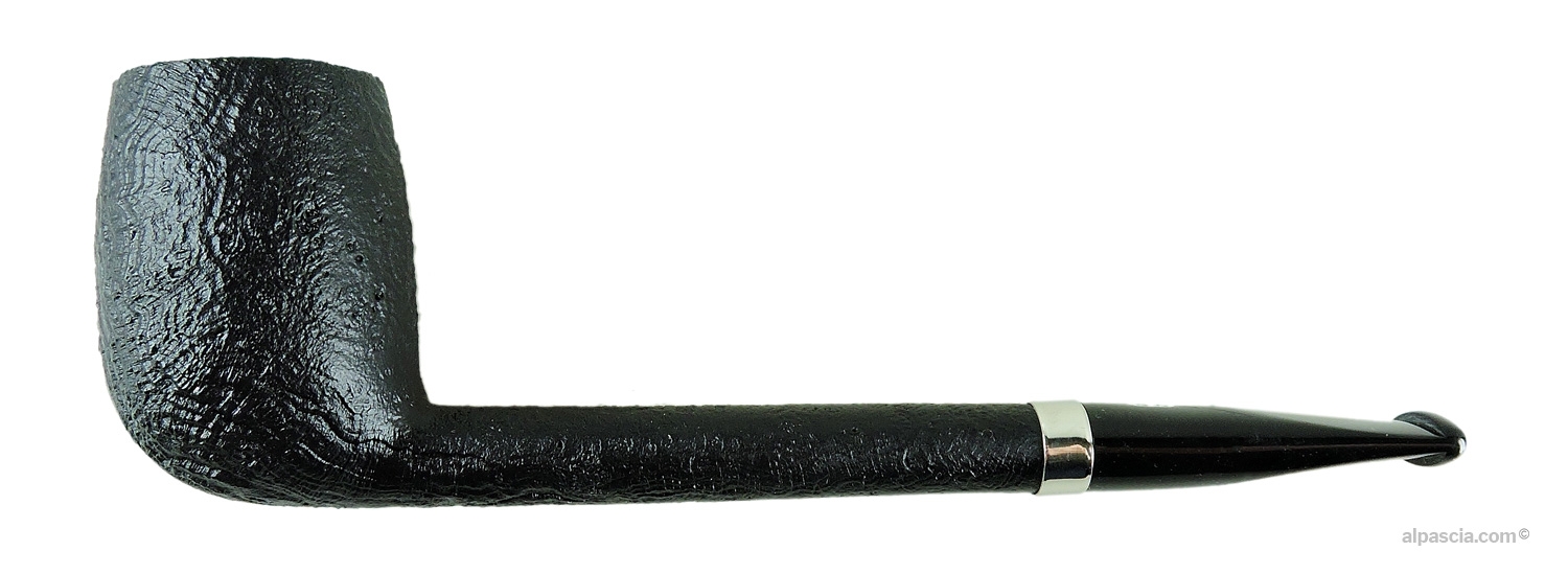 Pipa Chacom L'Essard 297 - Profilo Canadese dritto sabbiato nero con lungo cannello ovale e bocchino in acrilico