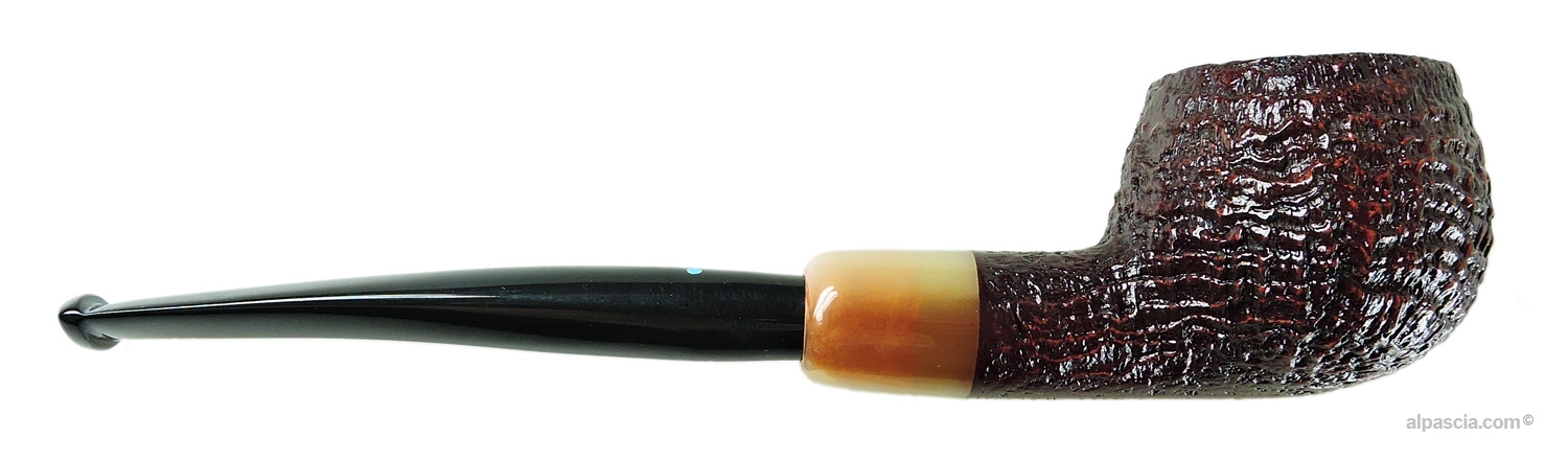 Sasieni 4 Dot Walnut Pipe - Right side view highlighting army mount joint construction and tactile grain