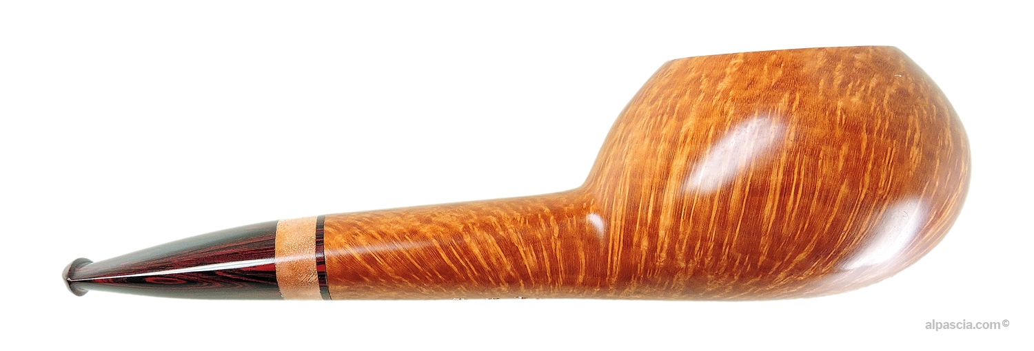 Sauro Squat Tomato Pipe - Right side view highlighting wide squat bowl proportions and rich briar grain