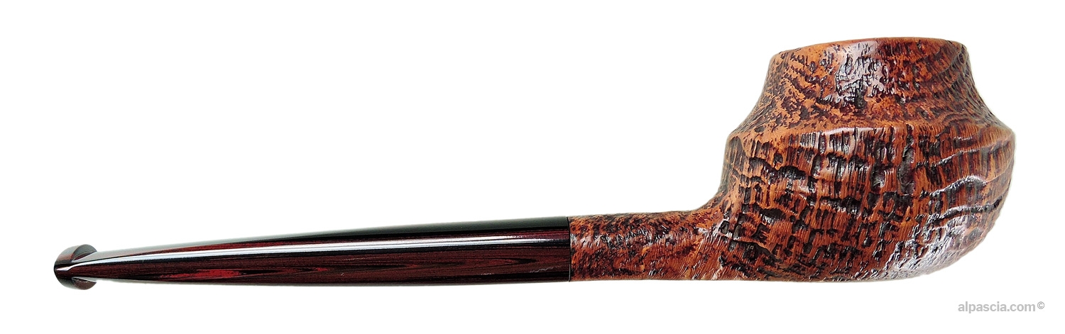 Dunhill County Gr 4 Quaint Pipe - Right side view highlighting rich tan grain texture and unique Quaint shape