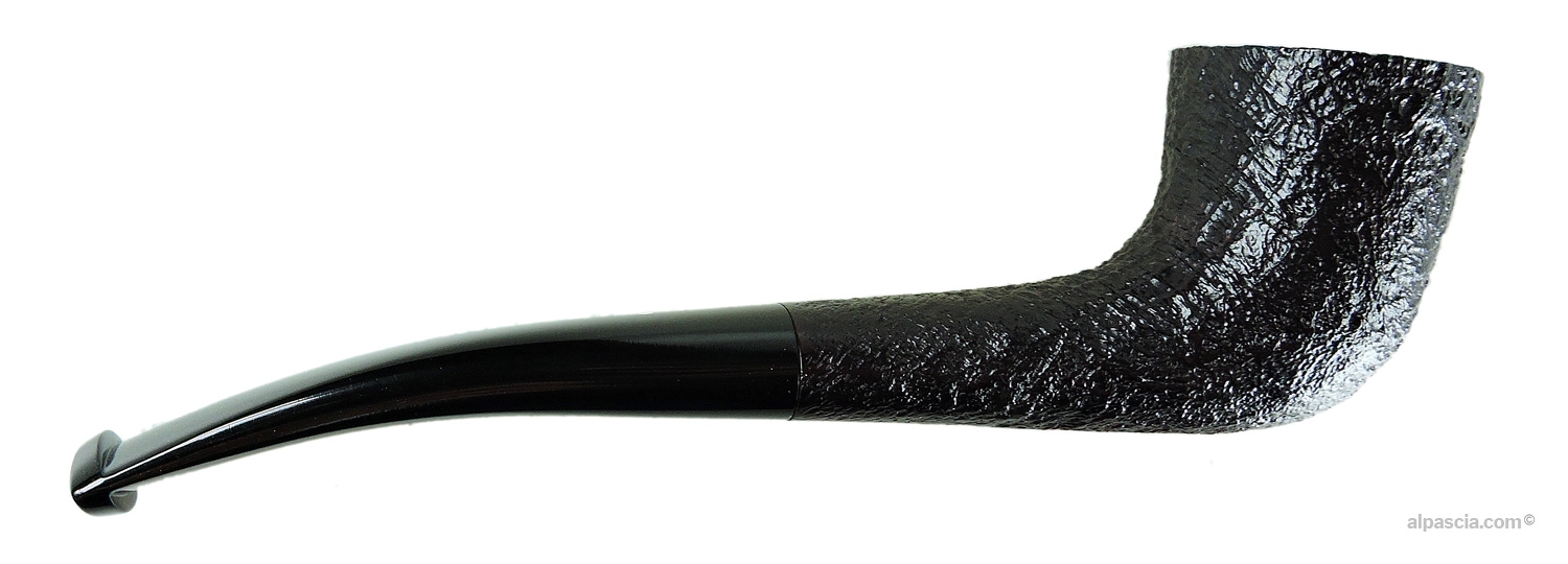 Dunhill Shell Briar 2421 Pipe - Right side view highlighting forward bowl inclination and sandblasted texture