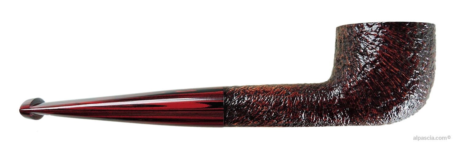 Dunhill Cumberland 2106 Pot Pipe - Right side view highlighting brown sandblasted texture and classic Pot lines
