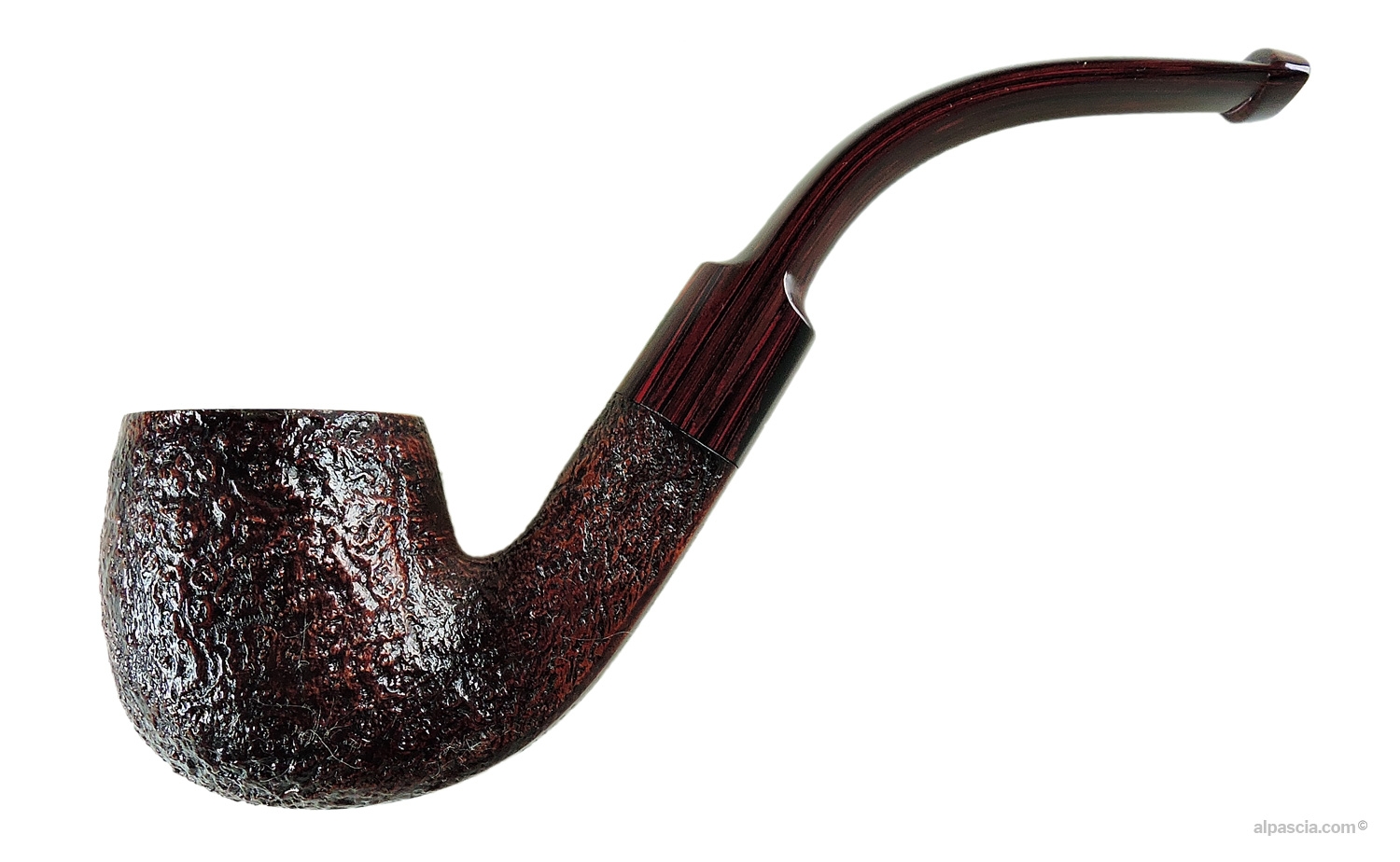 Pipa Dunhill Cumberland 4202 - Profilo curvo semi-sabbiato Gruppo 4 con bocchino cumberland e punto bianco