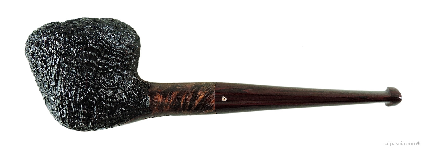 Pipa Becker 4 Clubs Free Form - Profilo dritto sabbiato scuro a forma libera con bocchino in cumberland