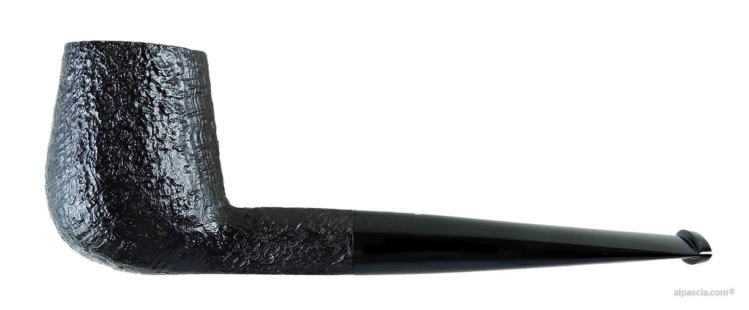 Pipa Dunhill Shell Briar 5134 Brandy - Profilo dritto sabbiato nero Gruppo 5 con bocchino in ebanite e punto bianco