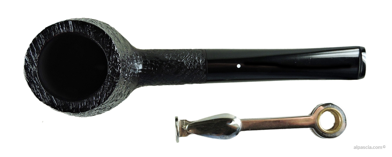 Pipa Dunhill Shell Briar 5134 Brandy - Vista dall'alto della camera Gruppo 5 e del bordo del vaso sabbiato