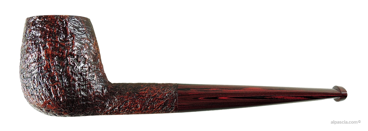 Dunhill Cumberland 4134 Brandy Pipe - Straight sandblasted profile with smooth rim and cumberland stem